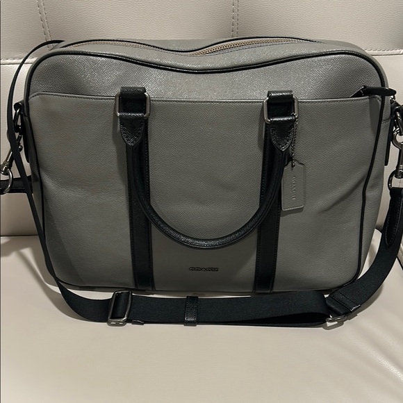 Coach Men's Perry Slim Briefcase, LNC - Picture 1 of 15